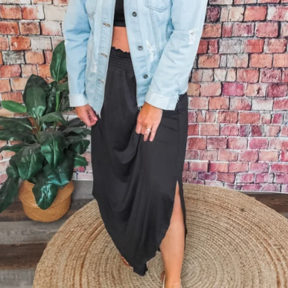 Side Slit Maxi Skirts